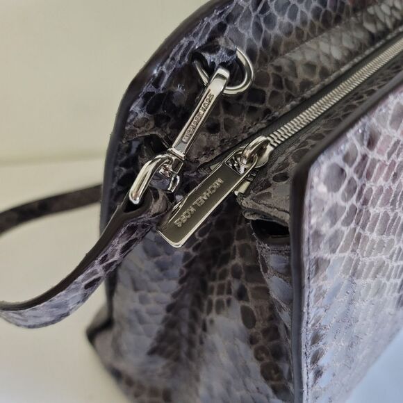 Michael Michael Kors Grey Snake Embossed Leather Medium Selma Tote - Picture 6 of 13